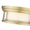 Z-Lite Willow 2 Light Flush Mount, Olde Brass & Inner White and Outer Clear 426F12-OBR - alternate 5